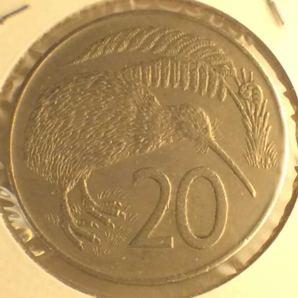 New Zealand 1982  20 Cents Kiwi Coin ( 20C ) - Reverse