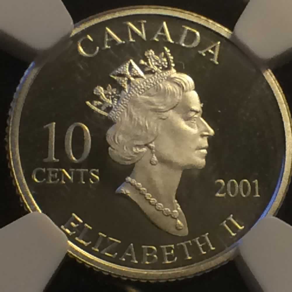 Canada 2001  Silver Volunteer Dime ( CS10C ) - Obverse