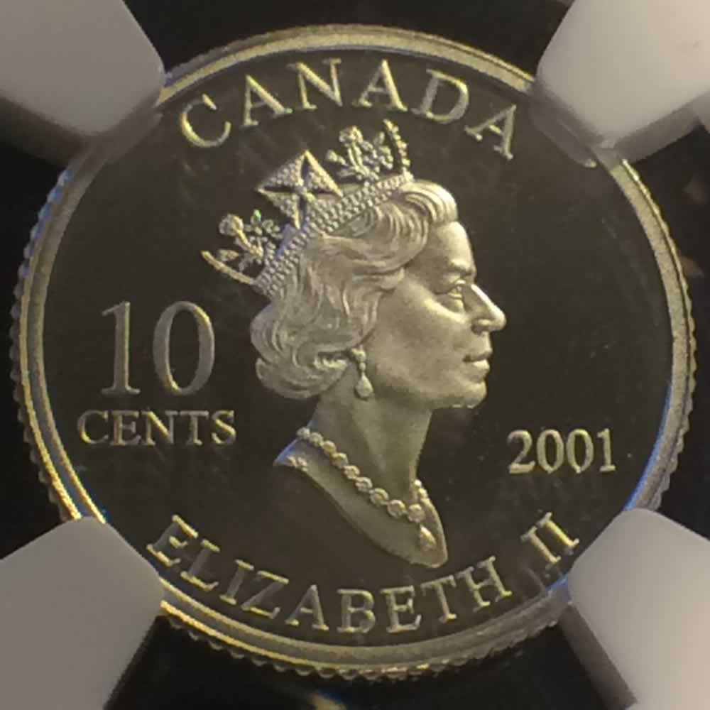 Canada 2001  Silver Volunteer Dime ( CS10C ) - Obverse