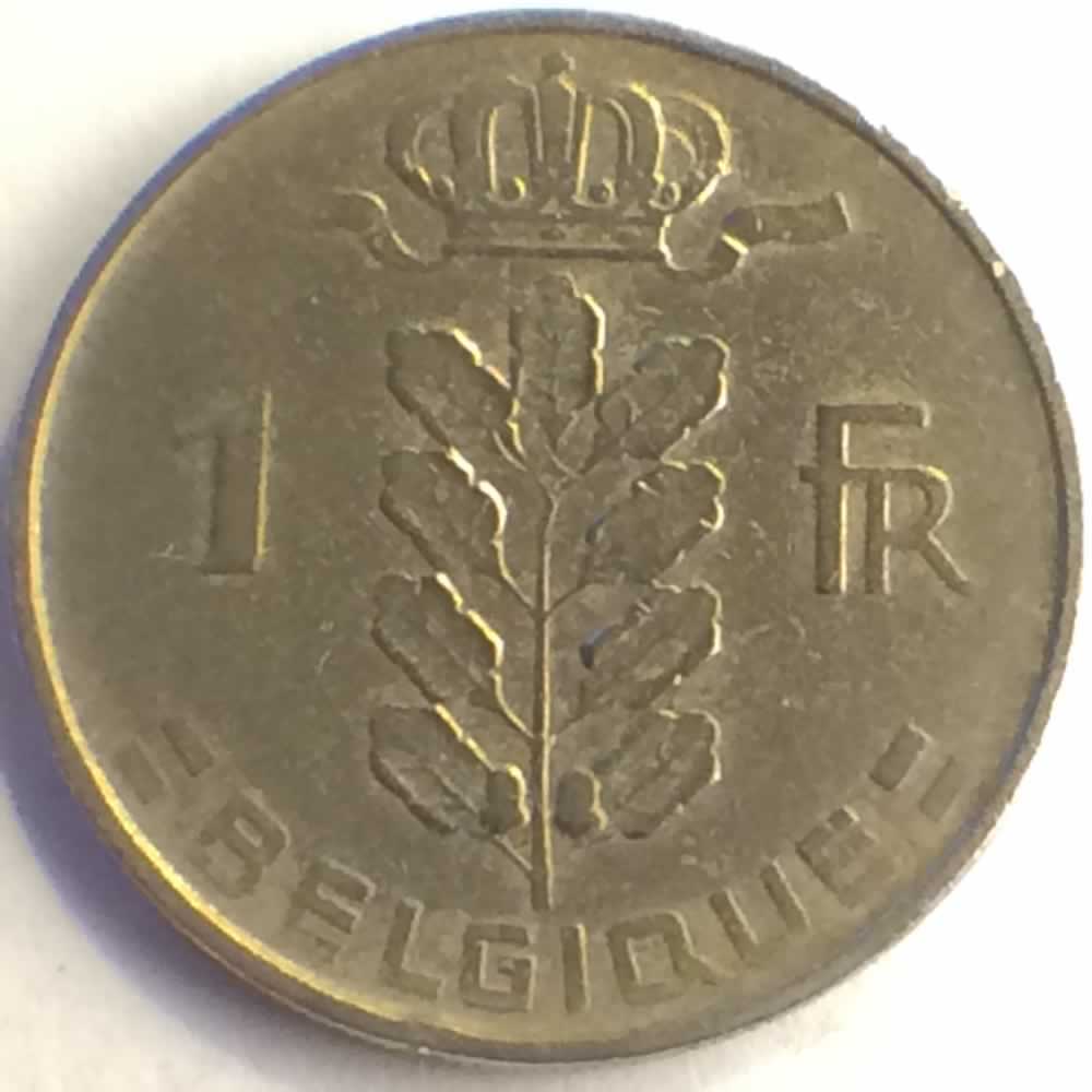 Belgium 1952  1 Franc - French ( 1 BEF ) - Reverse