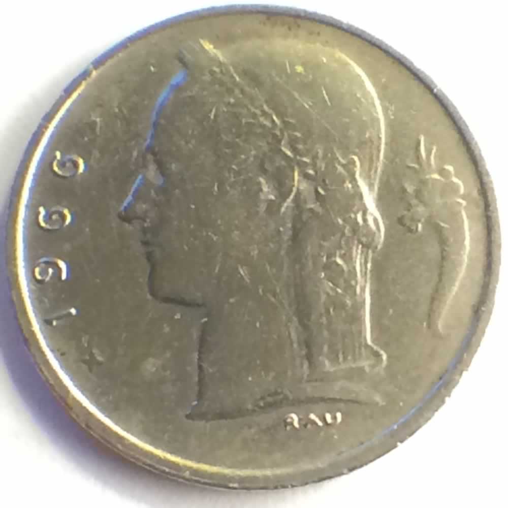 Belgium 1966  1 Franc - French ( 1 BEF ) - Obverse