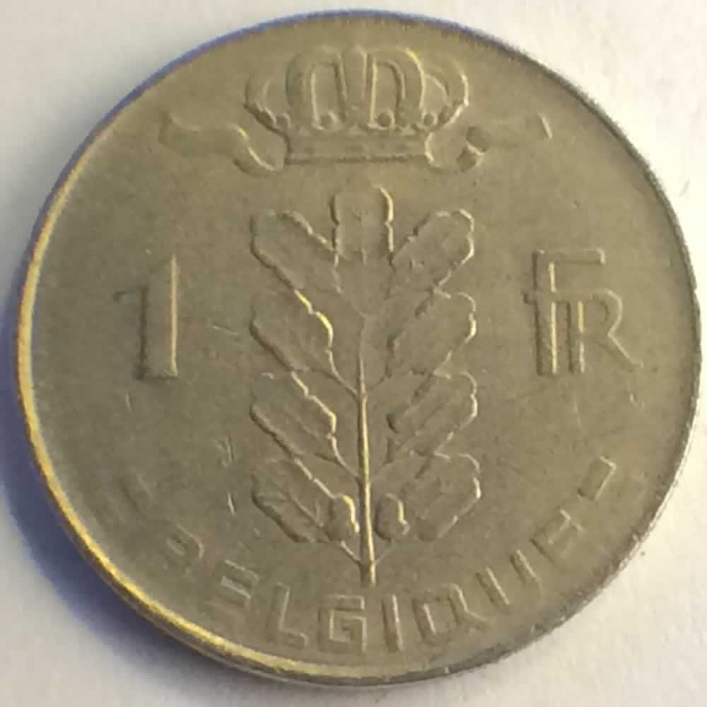 Belgium 1975  1 Franc - French ( 1 BEF ) - Reverse