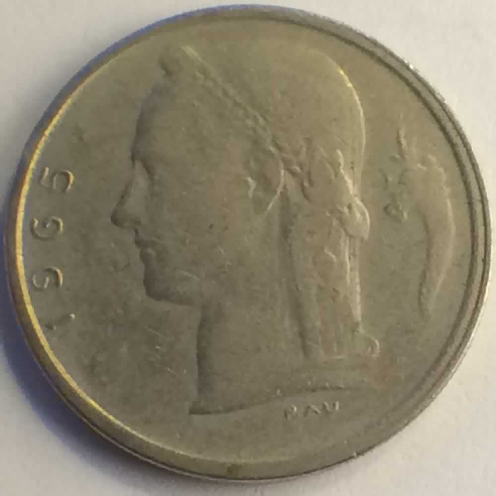 Belgium 1965  1 Franc - Dutch ( 1 BEF ) - Obverse