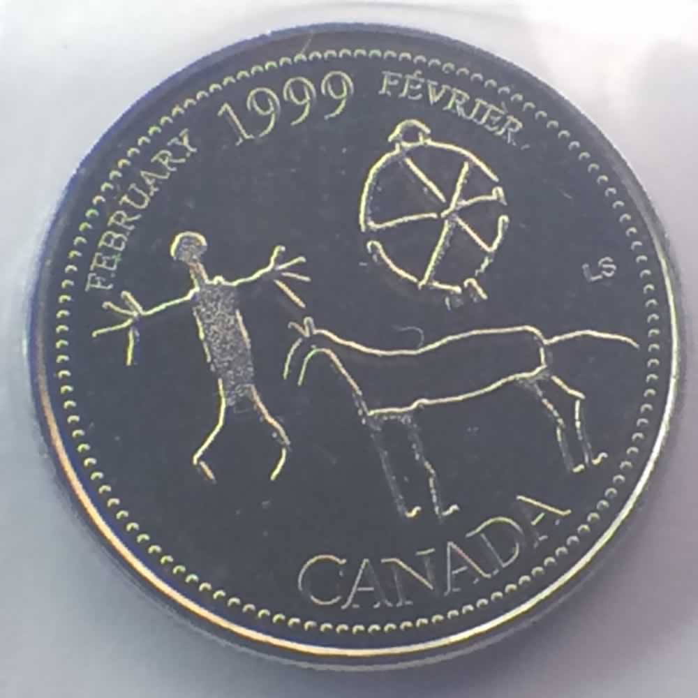 Canada 1999  Millennium - February ( C25C ) - Reverse