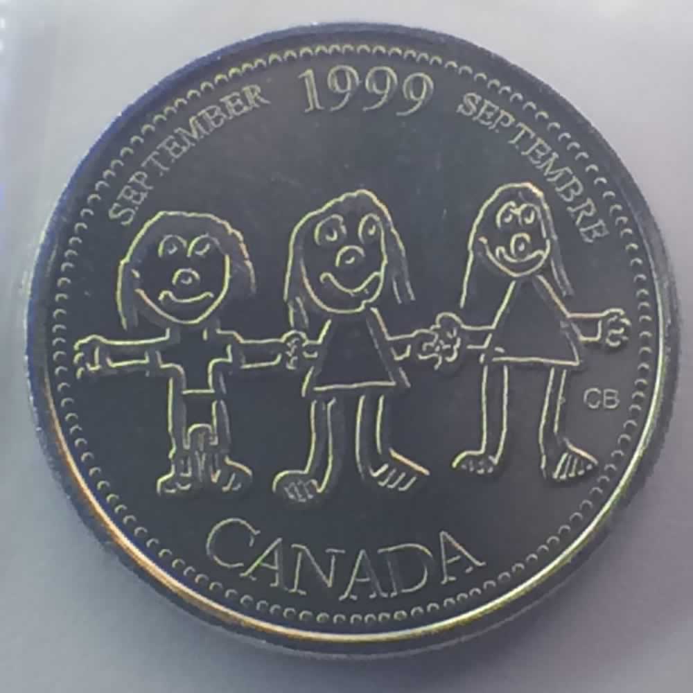 Canada 1999  Millennium - September ( C25C ) - Reverse