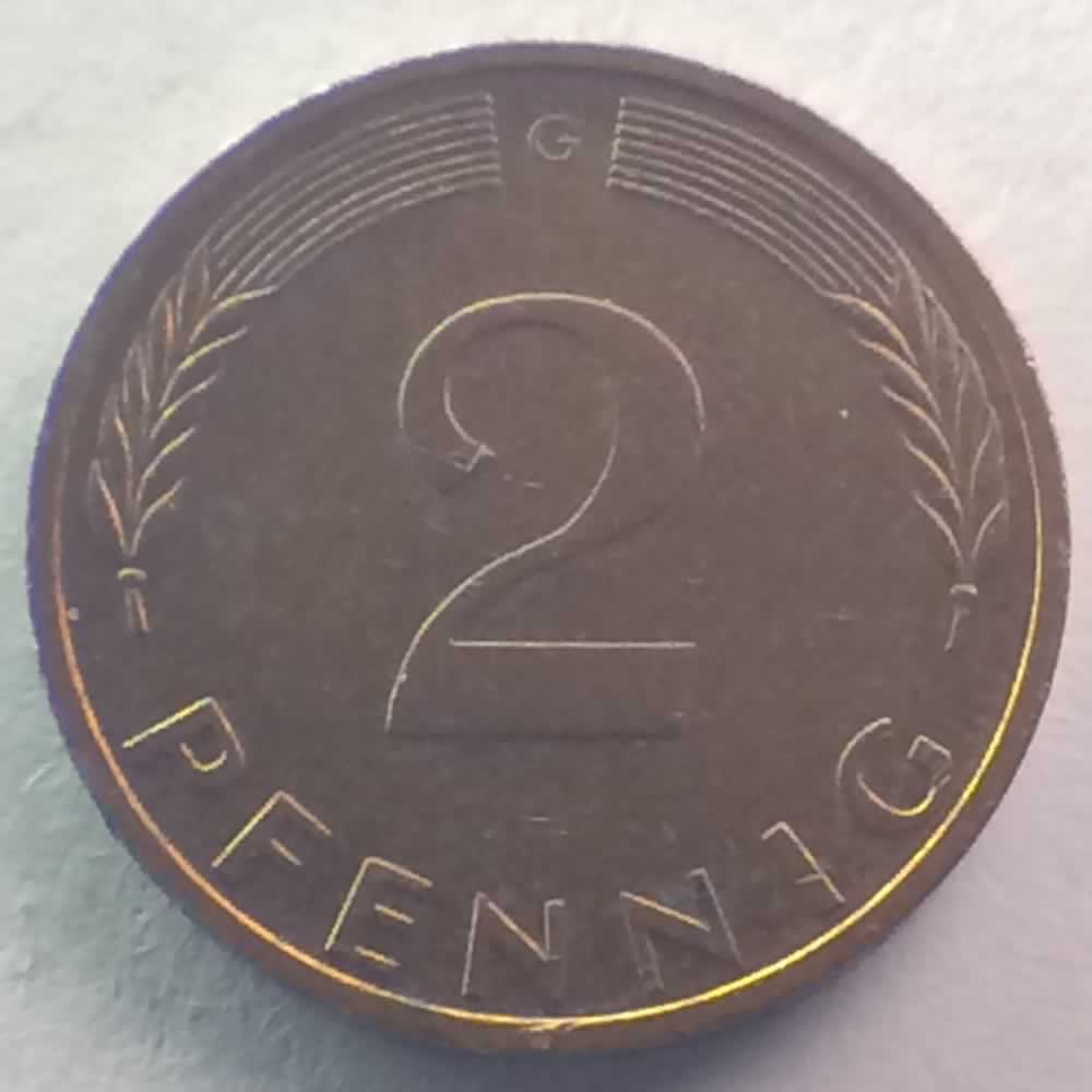 Germany 1975 G 2 Pfennig ( 2pf ) - Obverse