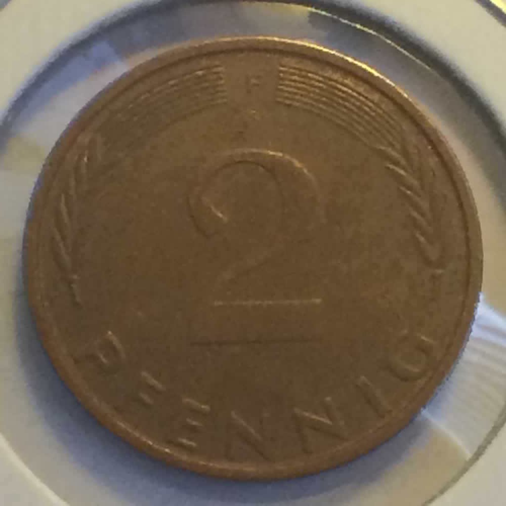 Germany 1974 F 2 Pfennig ( 2pf ) - Reverse