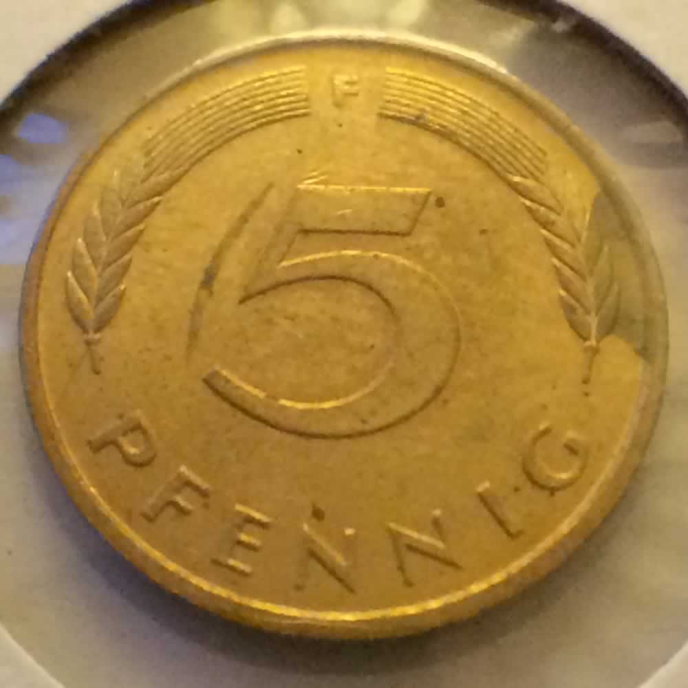 Germany 1989 F 5 Pfennig ( 5pf ) - Obverse