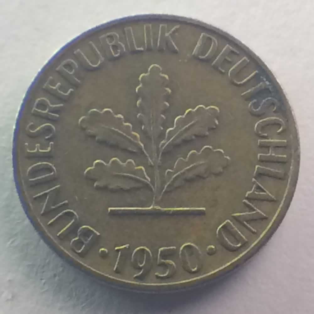 Germany 1950 D 5 Pfennig ( 5pf ) - Reverse