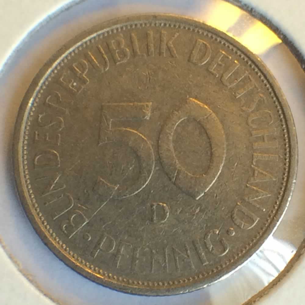 Germany 1971 D 50 Pfenning ( 50pf ) - Reverse