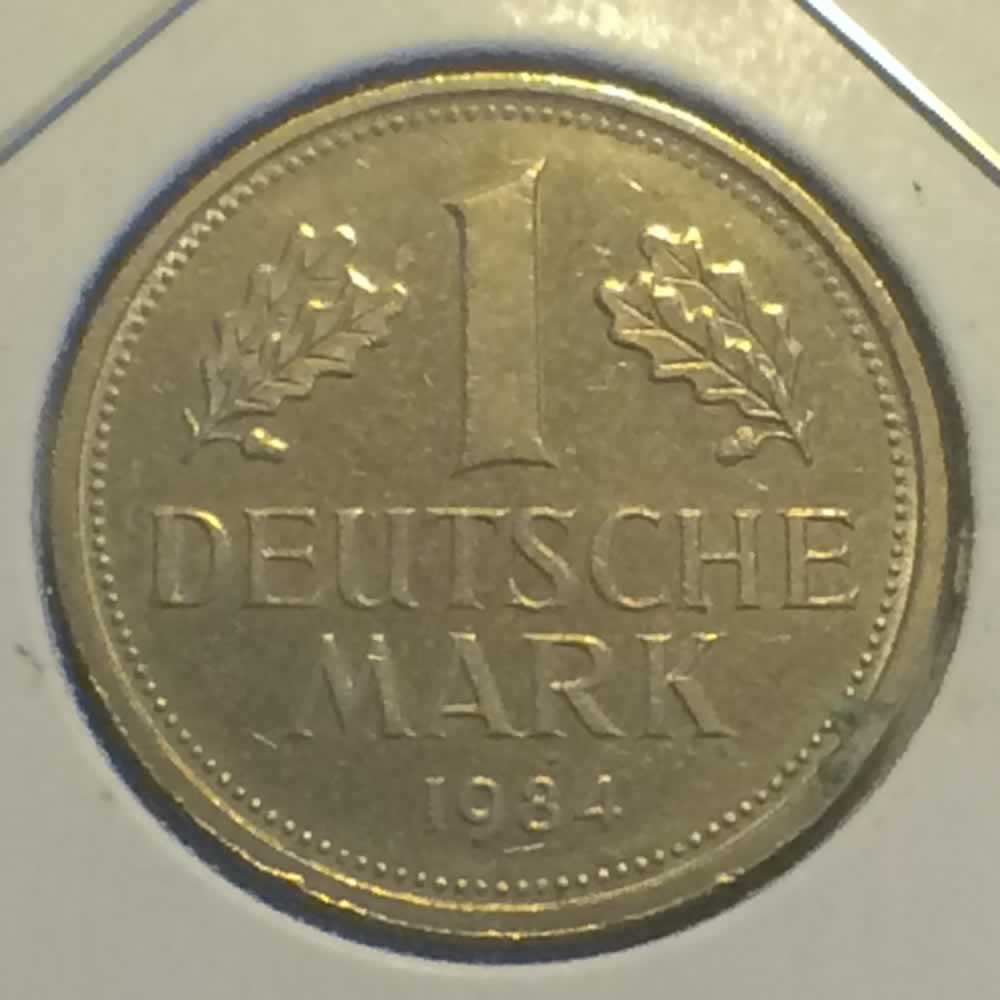 Germany 1984 F 1 Deutsche Mark ( DM 1 ) - Reverse