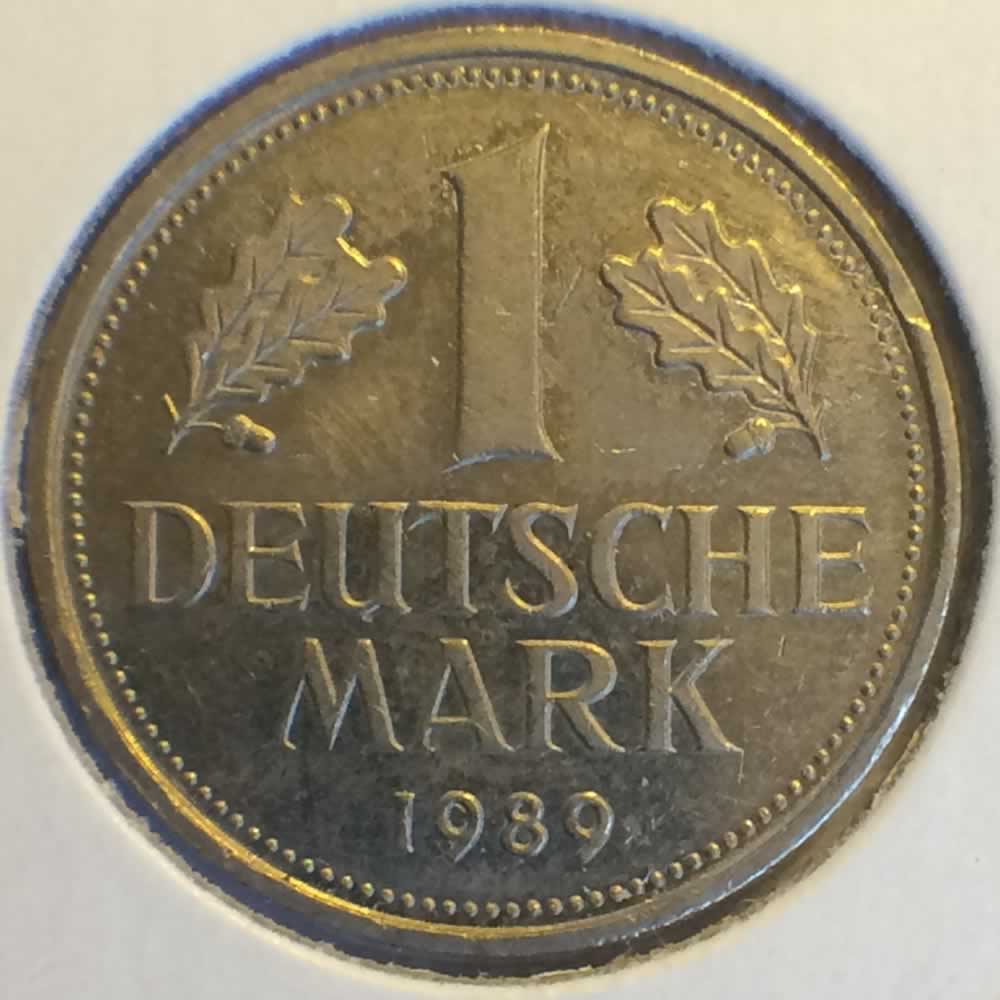 Germany 1989 F 1 Deutsche Mark ( DM 1 ) - Obverse