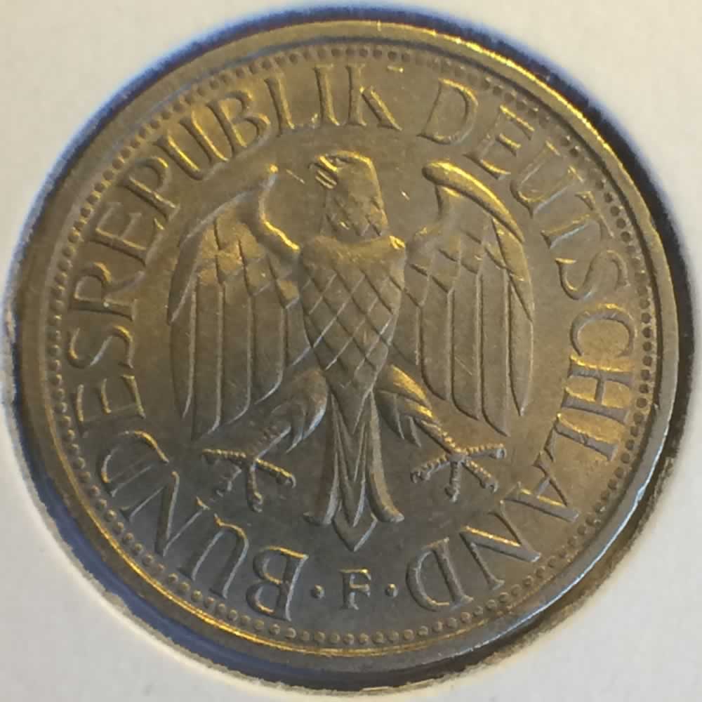 Germany 1978 F 1 Deutsche Mark ( DM 1 ) - Reverse