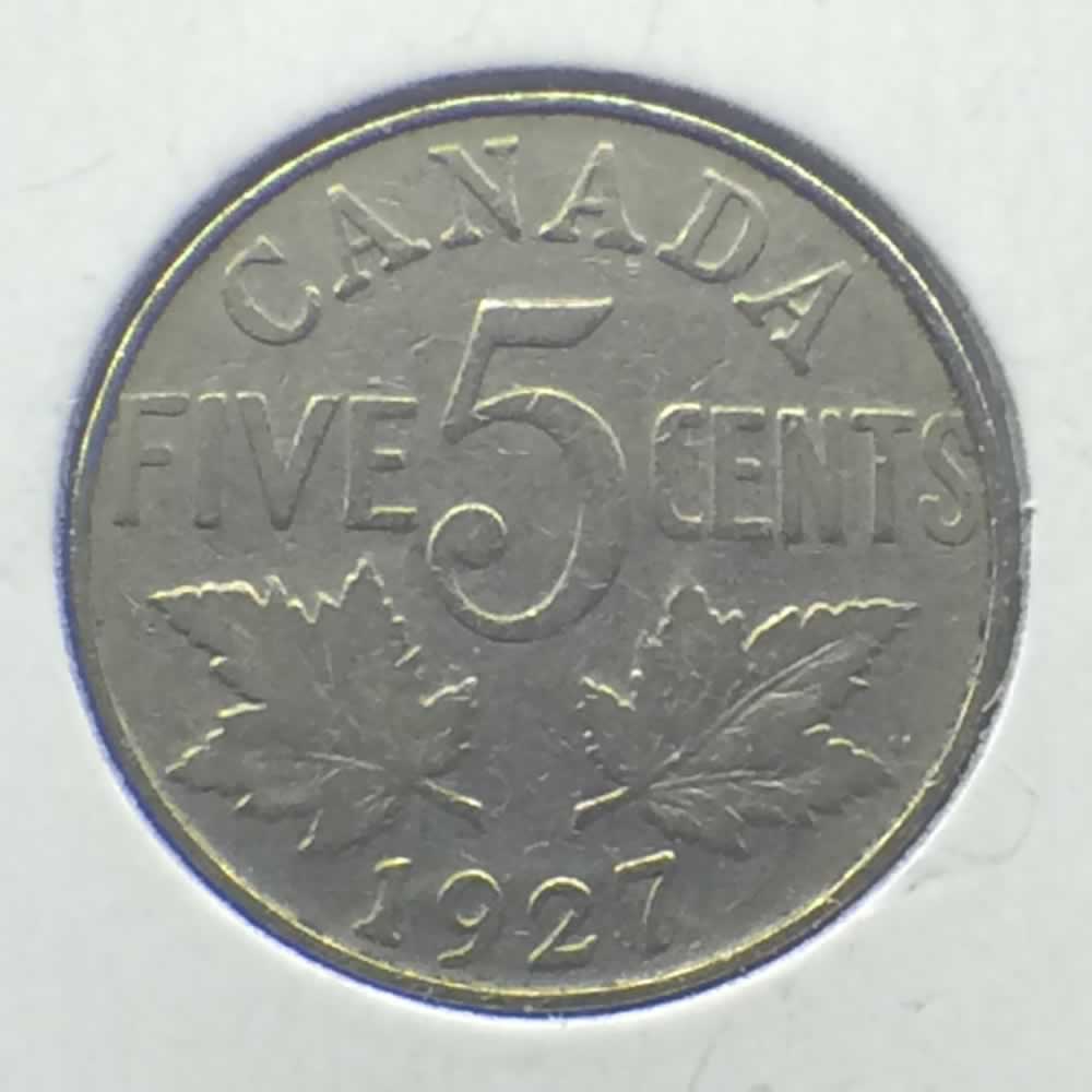 Canada 1927  Canadian 5 Cents ( C5C ) - Reverse
