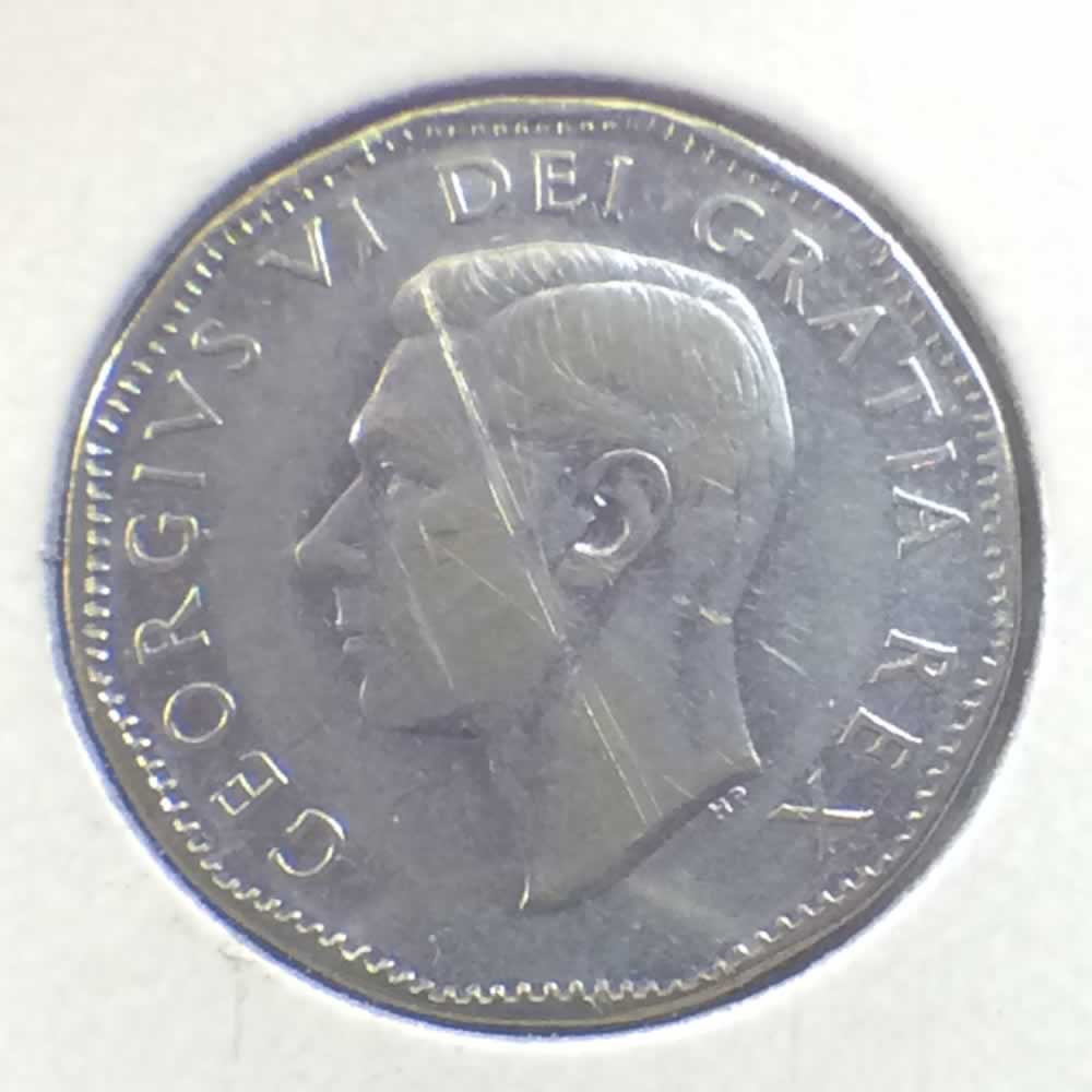 Canada 1952  Canadian 5 Cents - Error ( C5C ) - Obverse