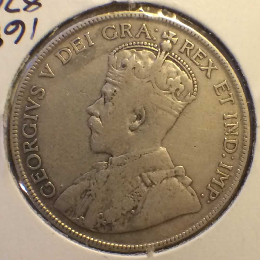 Canada 1918  Canadian 50 Cents ( C50C ) - Obverse