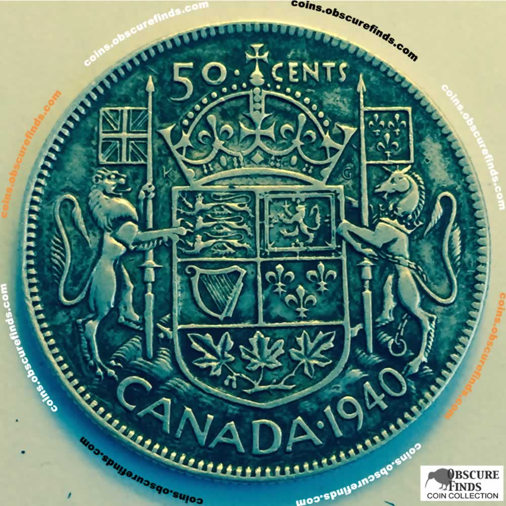 Canada 1940  Canadian 50 Cents ( C50C ) - Reverse