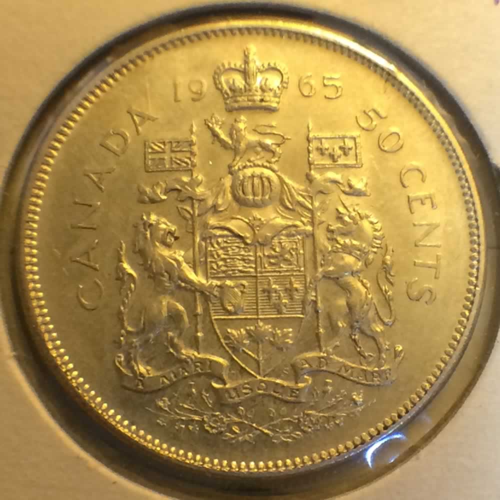 Canada 1965  Canadian 50 Cents ( C50C ) - Reverse