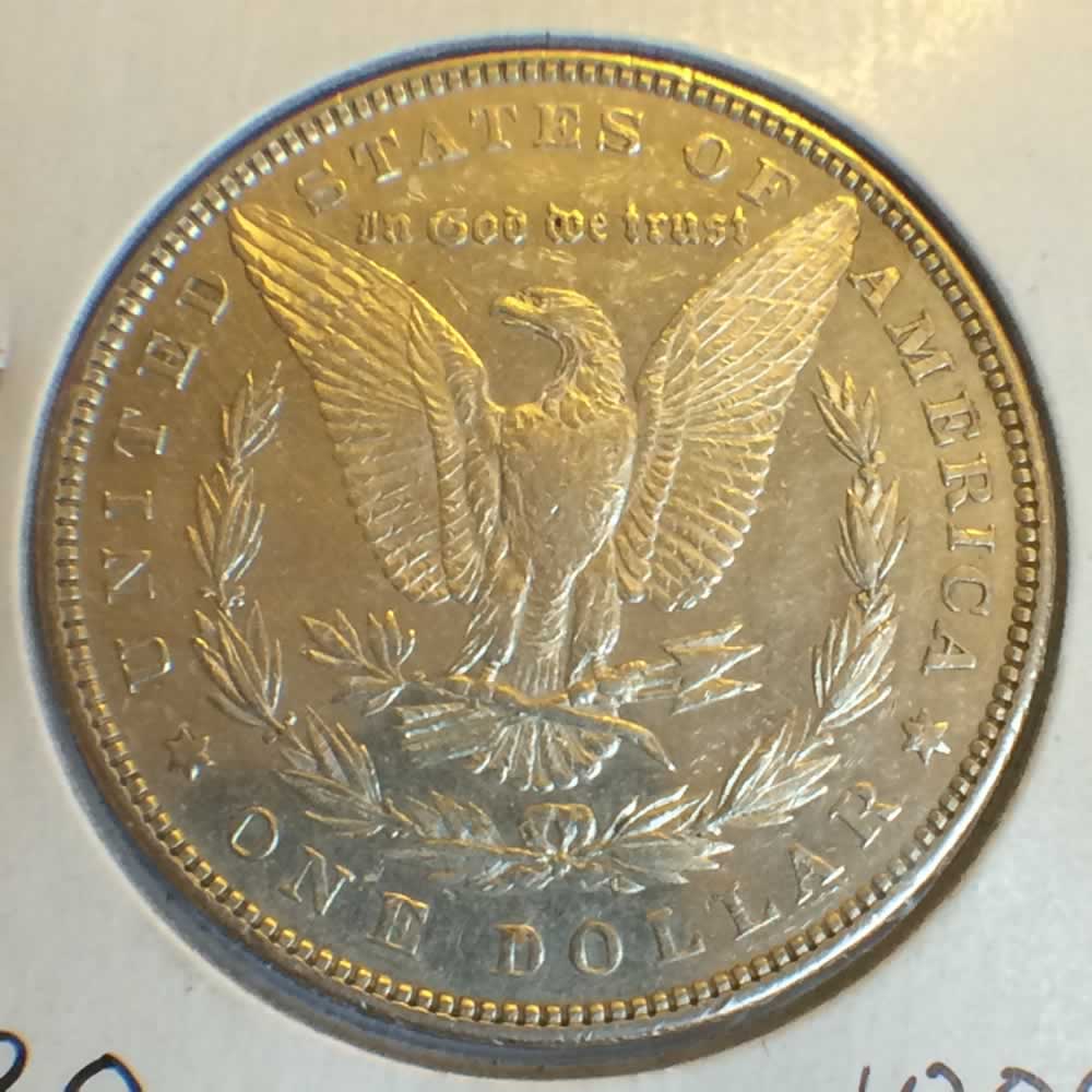 US 1879  Morgan Silver Dollar ( S$1 ) - Reverse