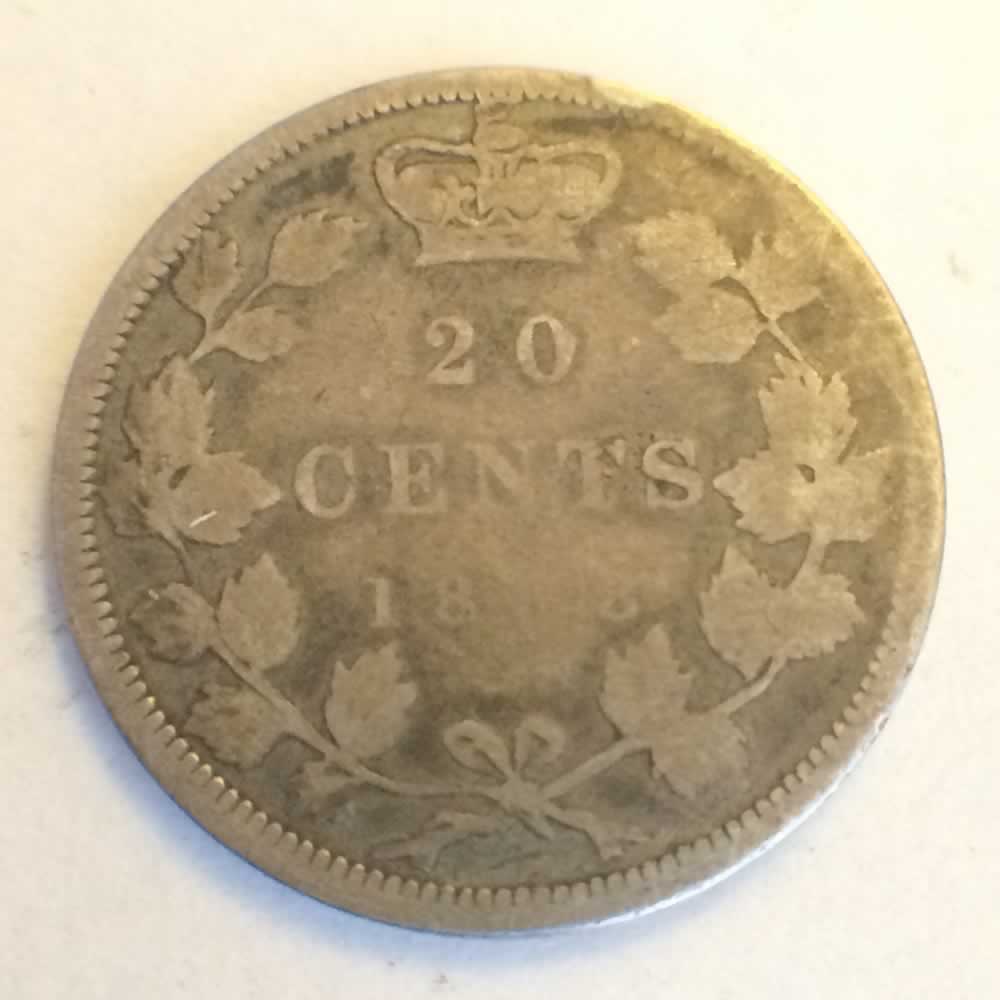 Canada 1858  Canadian Twenty Cents ( C20C ) - Reverse