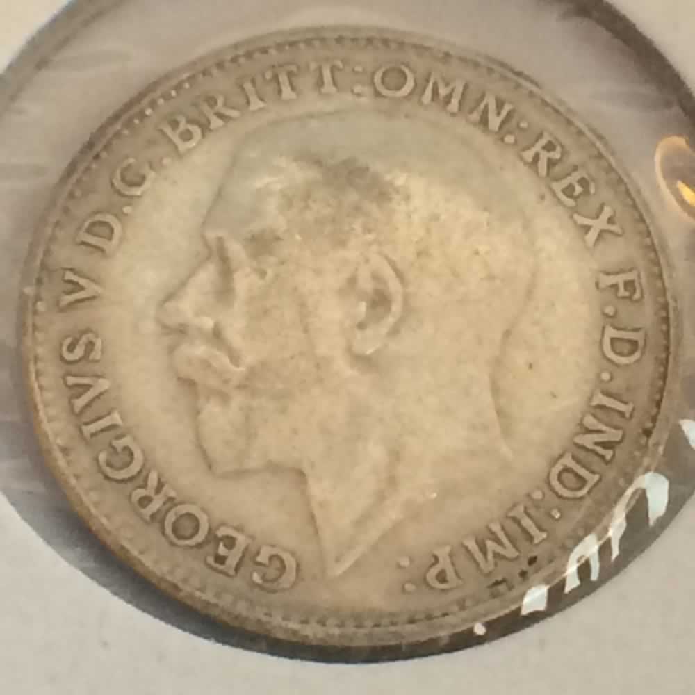 GB 1915  Silver 3 Pence ( 3P ) - Obverse