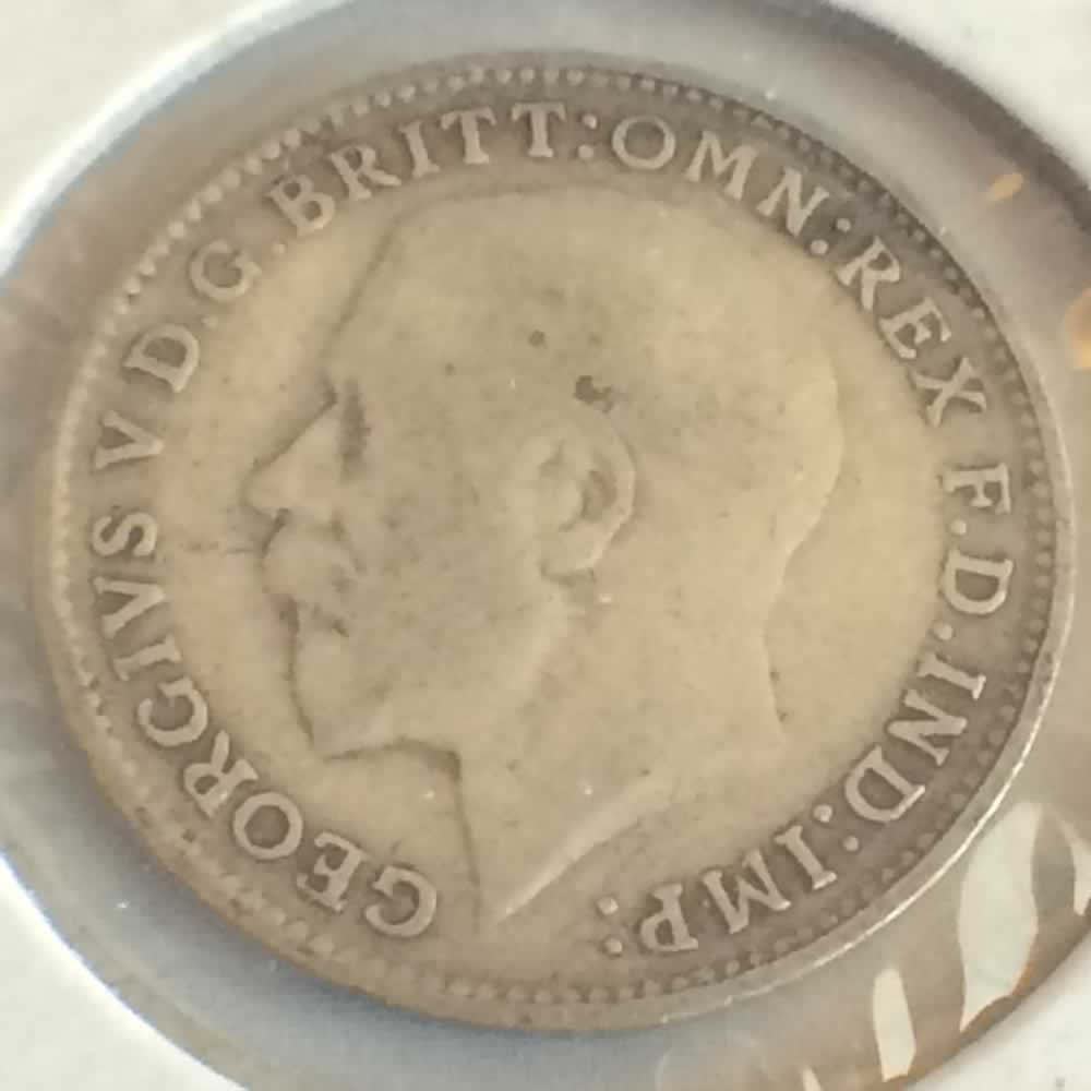 GB 1914  Silver 3 Pence ( 3P ) - Obverse