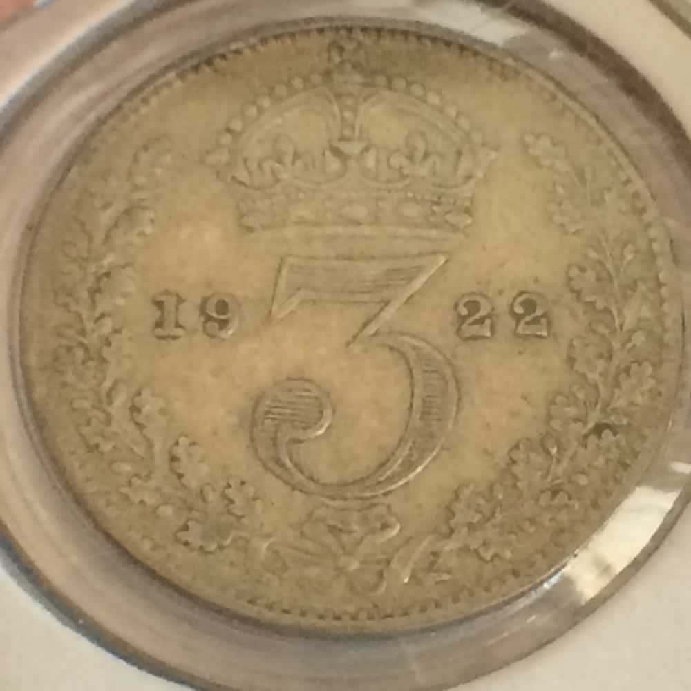 GB 1922  Silver 3 Pence * ( 3P ) - Reverse