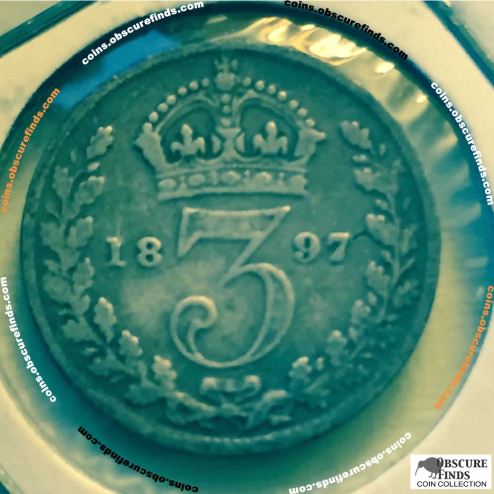 GB 1897  Silver 3 Pence ( 3P ) - Reverse