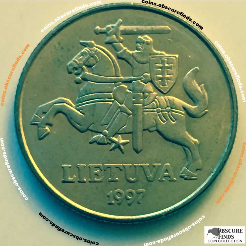 Lithuania 1997  Lithuanian 50 Centų ( 50C ) - Obverse