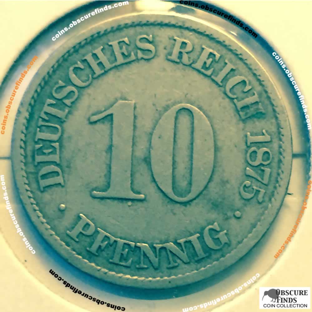Germany 1875 A 10 Pfennig ( 10pf ) - Reverse