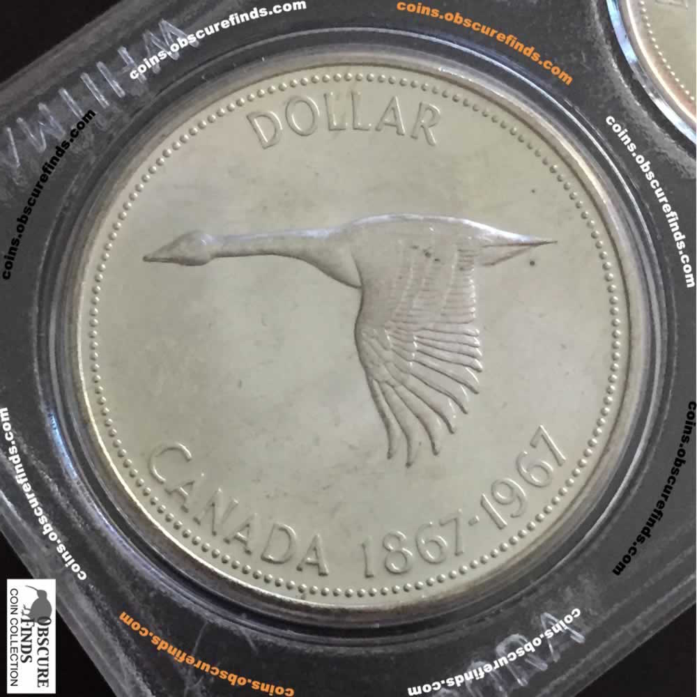 Canada 1967  Canadian Silver Dollar ( CS$1 ) - Reverse