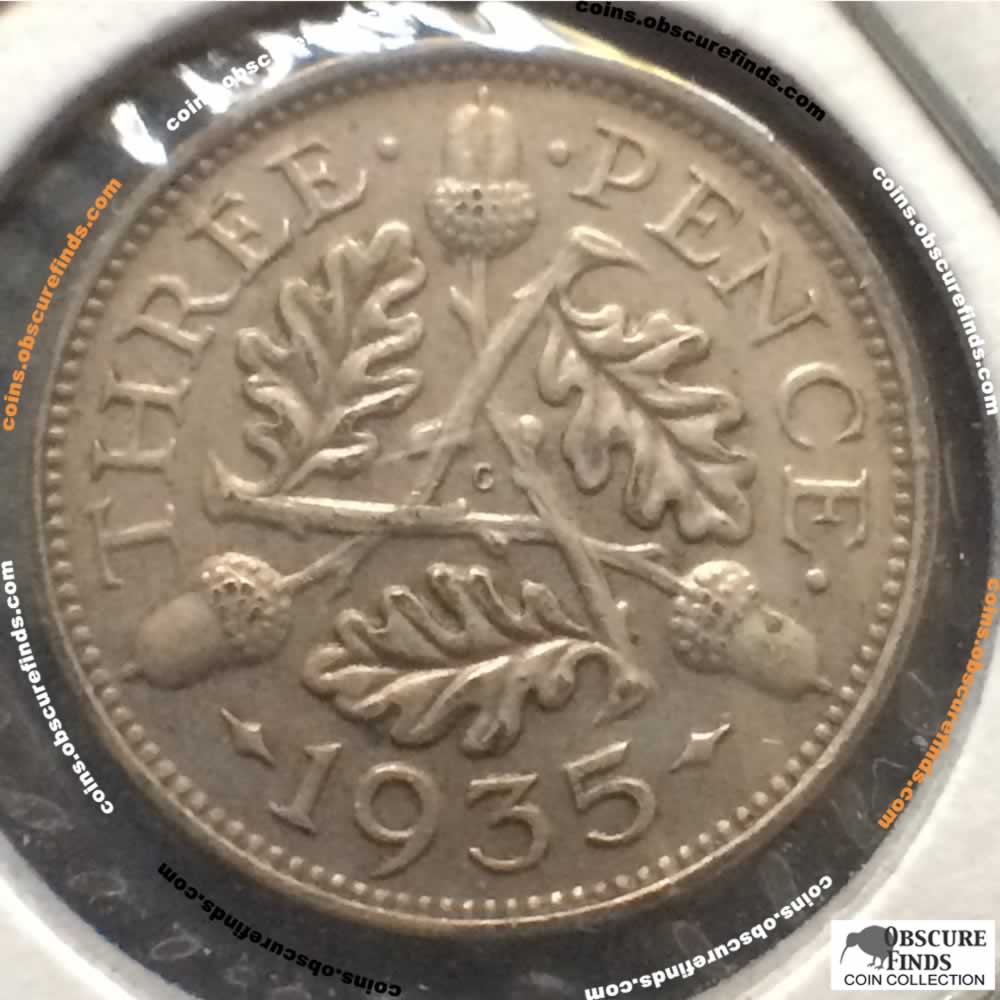 GB 1935  Silver 3 Pence ( 3P ) - Reverse