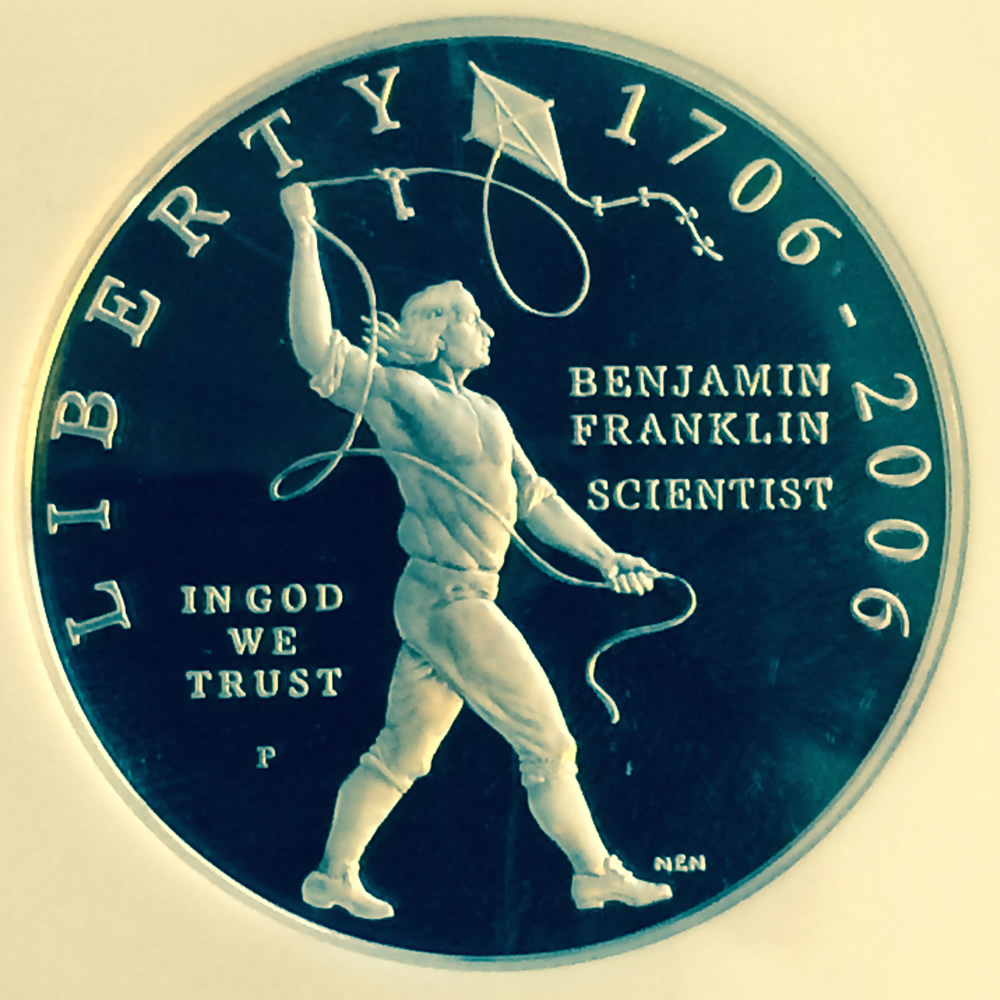 US 2006 P Ben Franklin Scientist ( S$1 ) - Obverse
