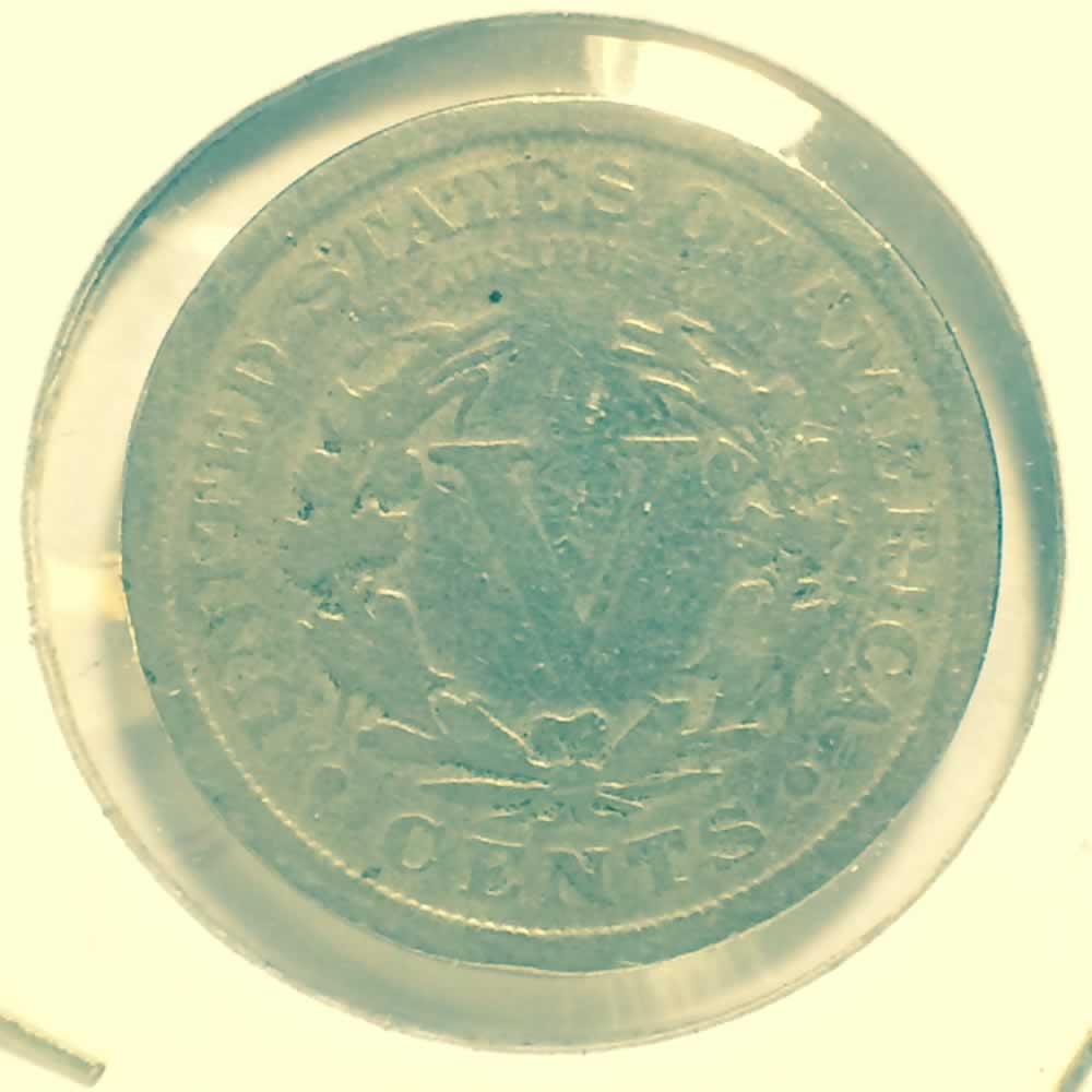 US 1911  Liberty Head 'V' Nickel ( 5C ) - Reverse