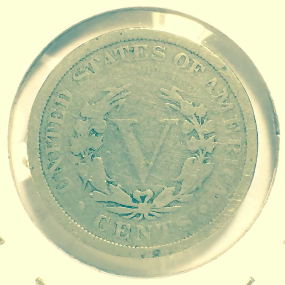 US 1907  Liberty Head 'V' Nickel ( 5C ) - Reverse