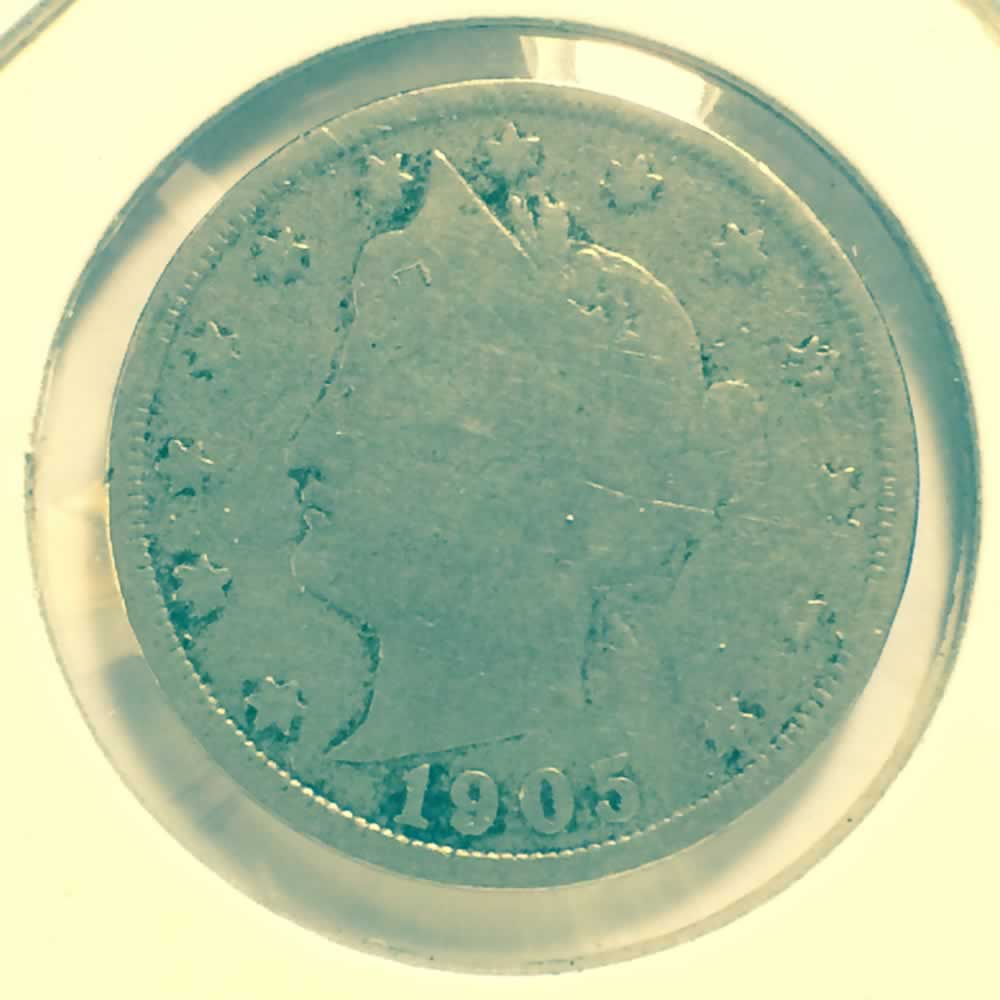 US 1905  Liberty Head 'V' Nickel ( 5C ) - Obverse