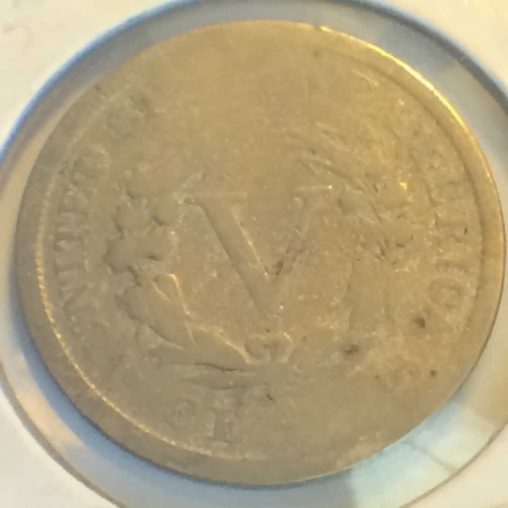 US 1898  Liberty Head V Nickel ( 5C ) - Reverse