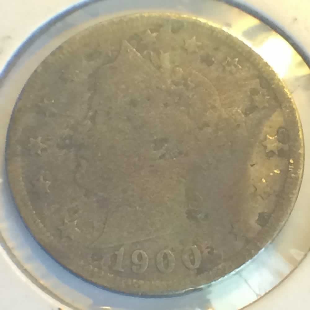 US 1900  Liberty Head V Nickel ( 5C ) - Obverse