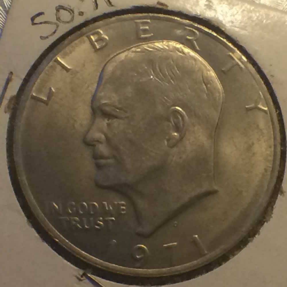 US 1971 D Eisenhower Dollar ( $1 ) - Obverse