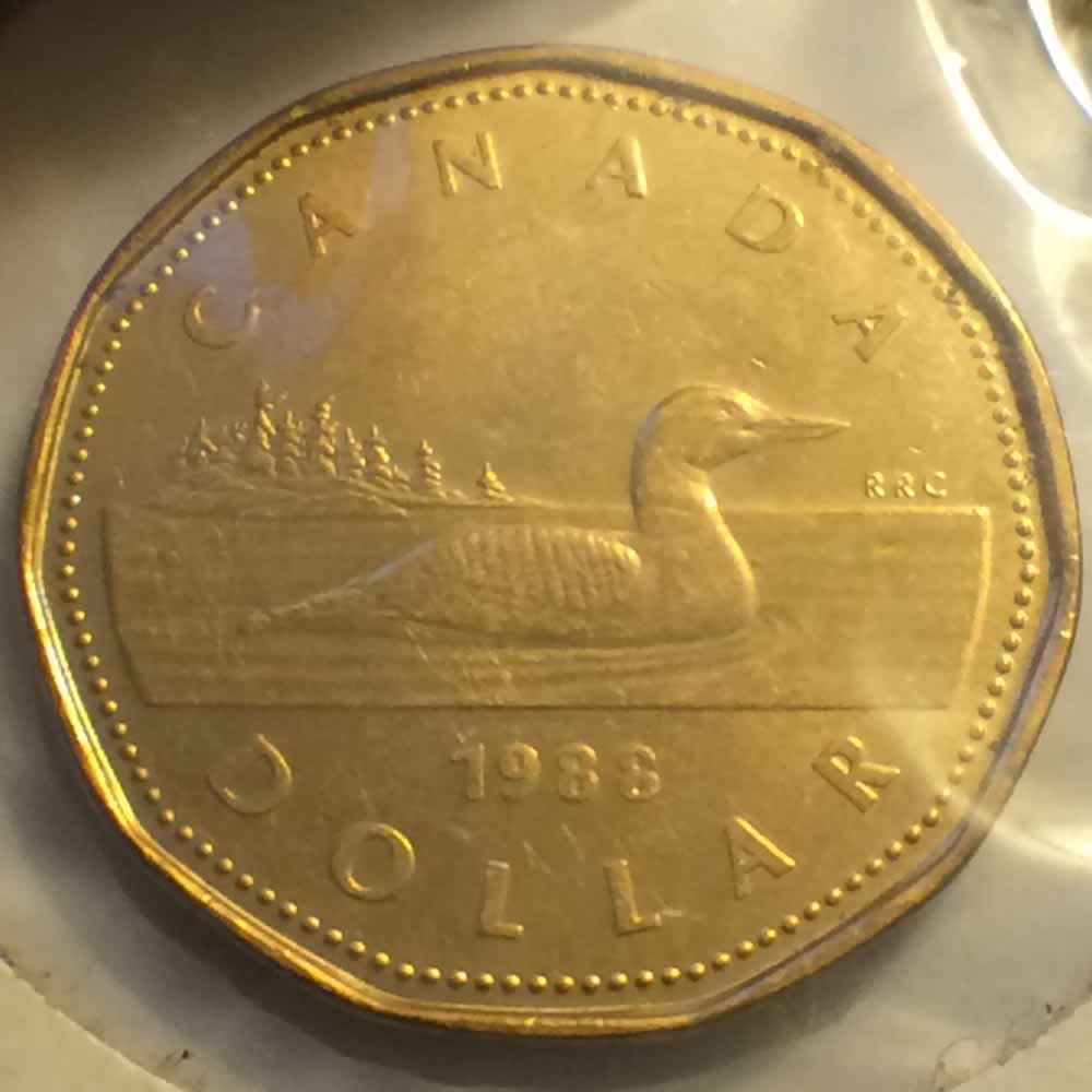 Canada 1988  Canadian One Dollar ( C$1 ) - Reverse