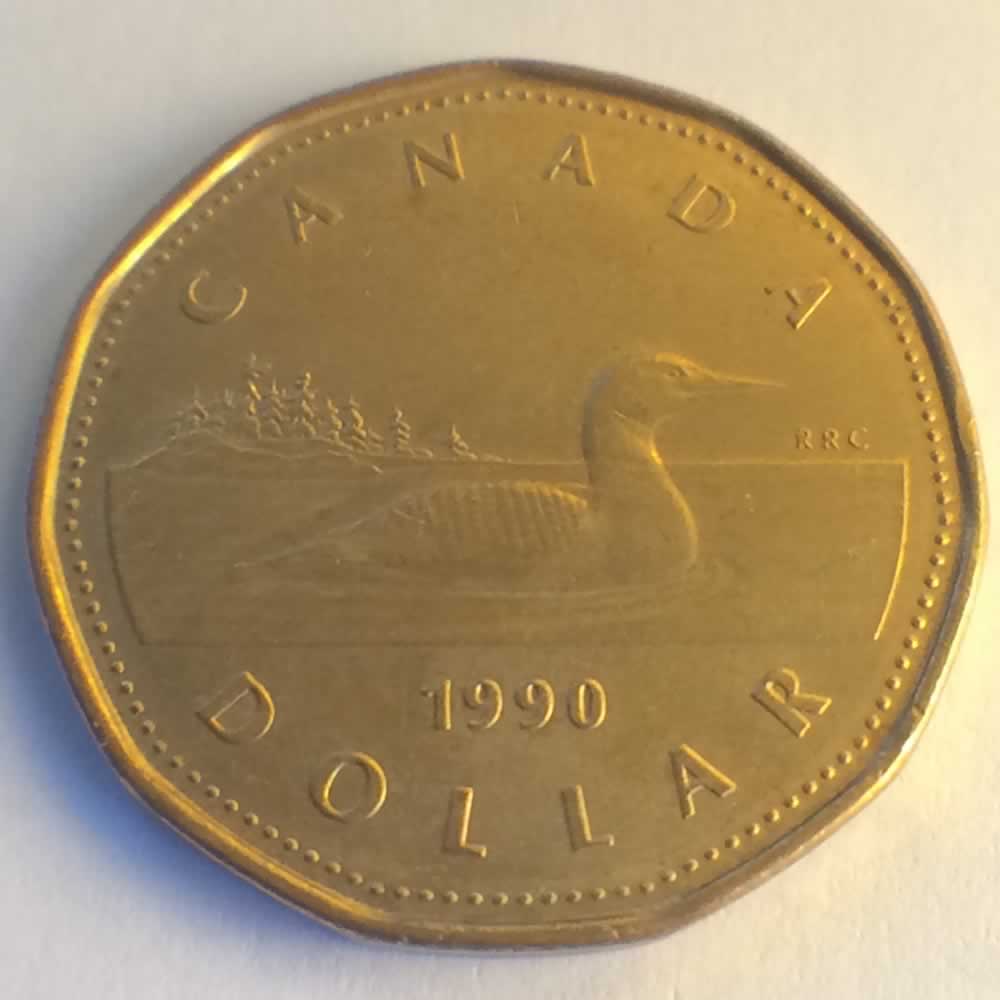 Canada 1990  Canadian Dollar ( C$1 ) - Reverse