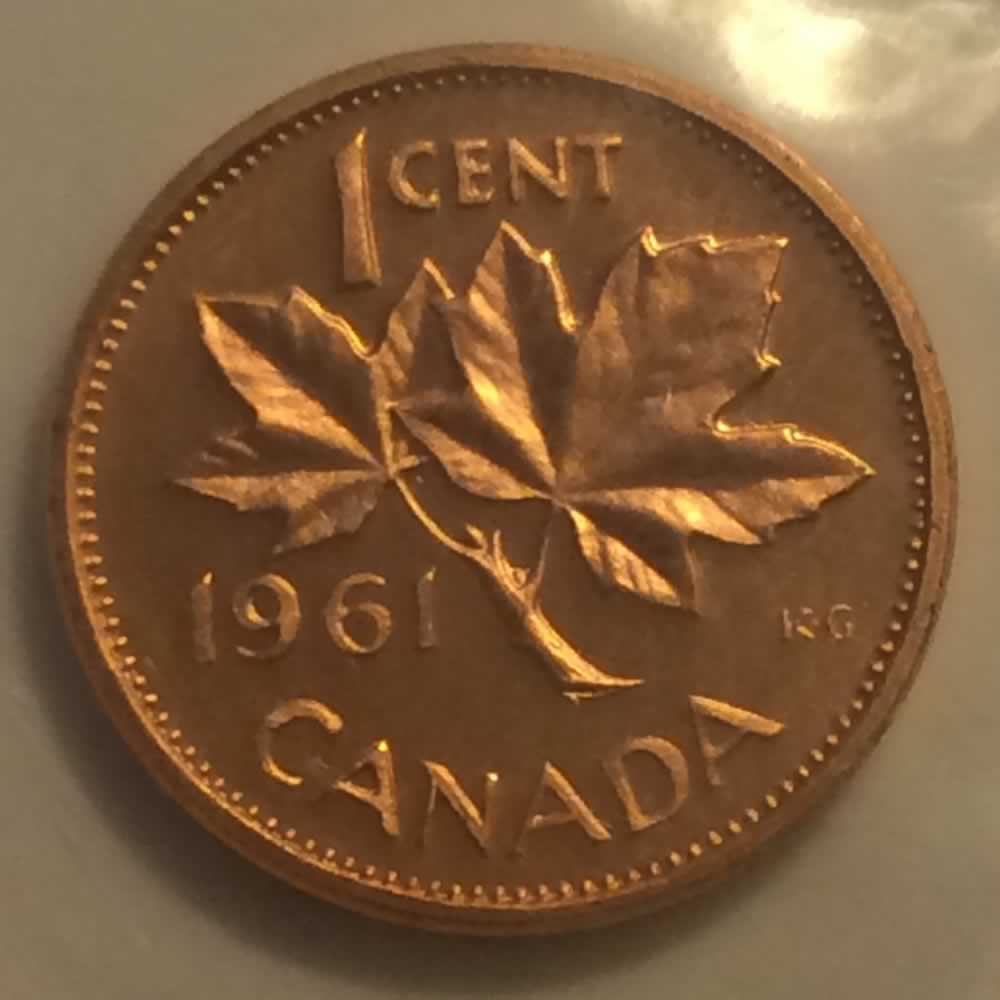 Canada 1961  Canadian One Cent RCM ( C1C ) - Reverse