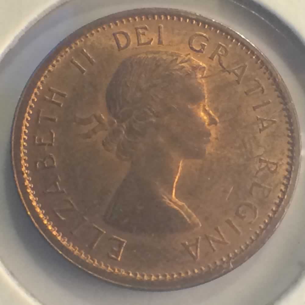 Canada 1964  Elizabeth II Canadian Cent ( C1C ) - Obverse