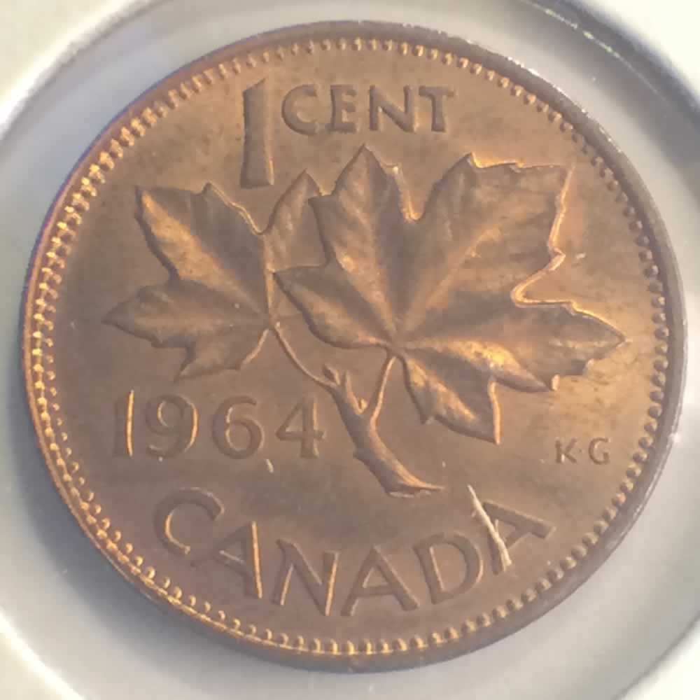 Canada 1964  Elizabeth II Canadian Cent ( C1C ) - Reverse