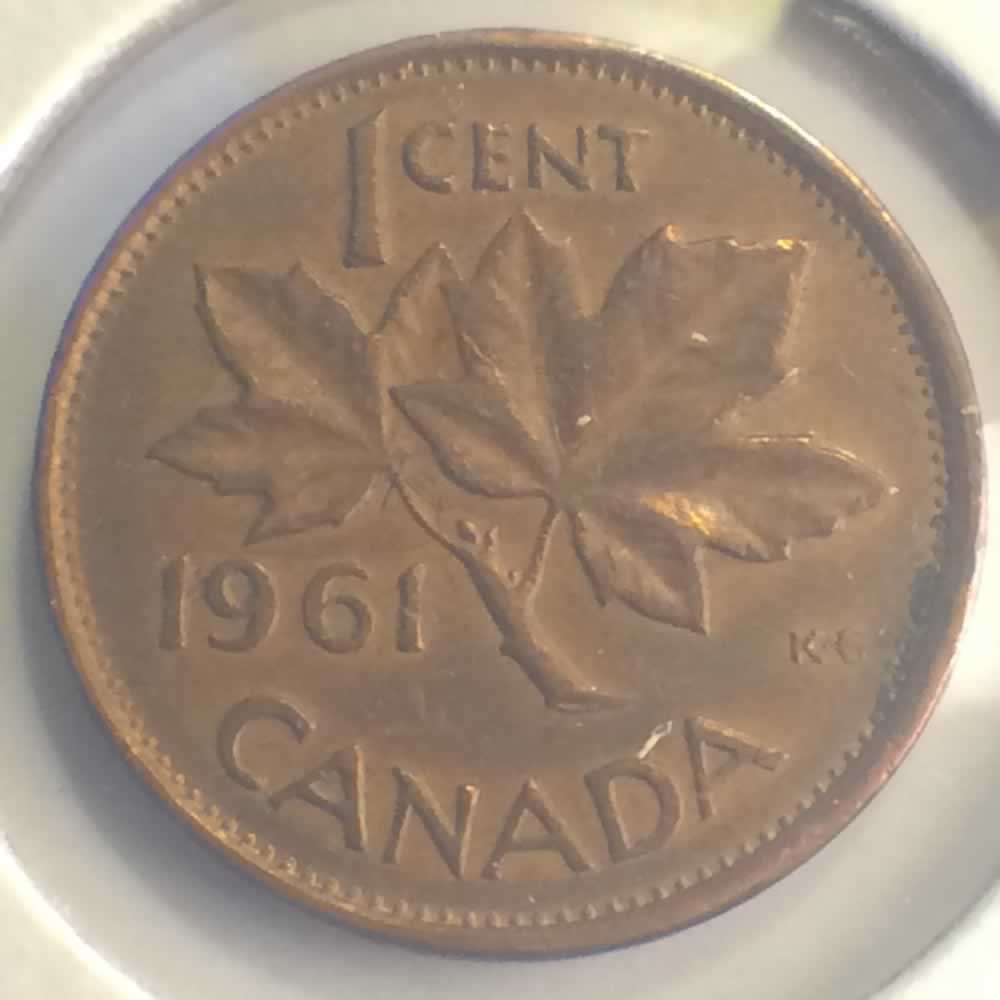 Canada 1961  Elizabeth II Canadian Cent ( C1C ) - Reverse