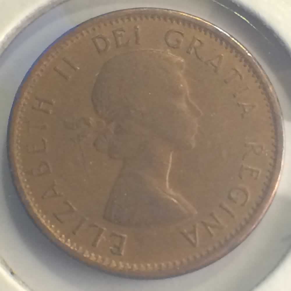 Canada 1960  Elizabeth II Canadian Cent ( C1C ) - Obverse