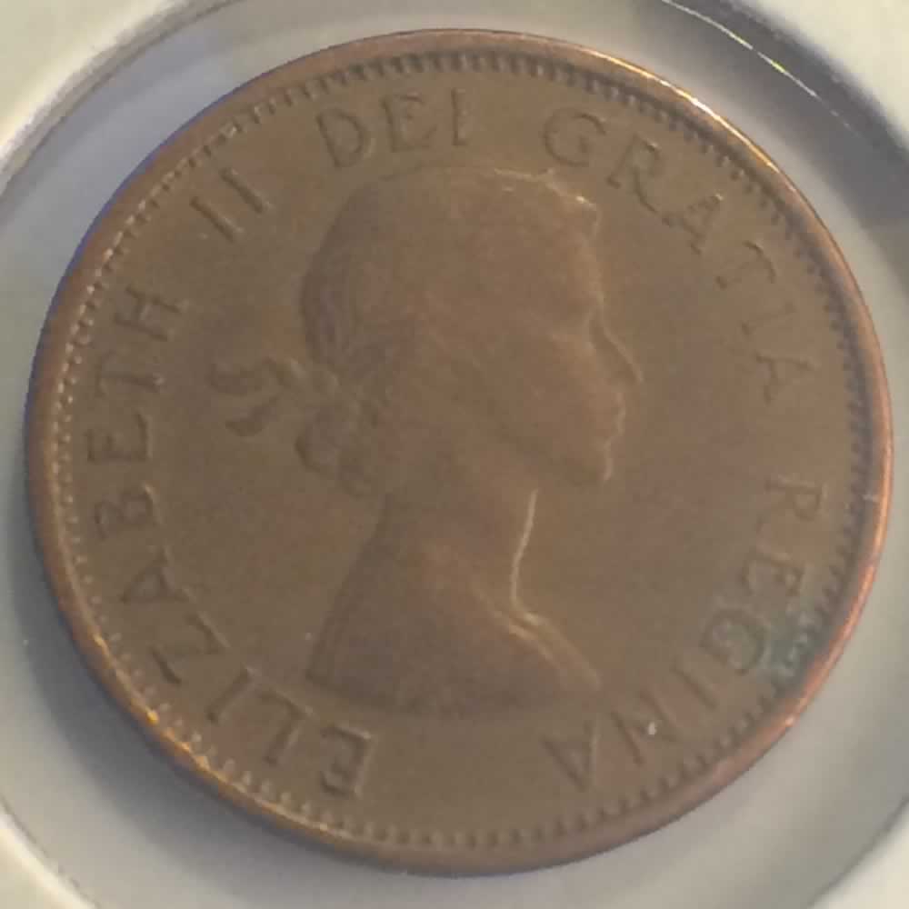 Canada 1958  Elizabeth II Canadian Cent ( C1C ) - Obverse