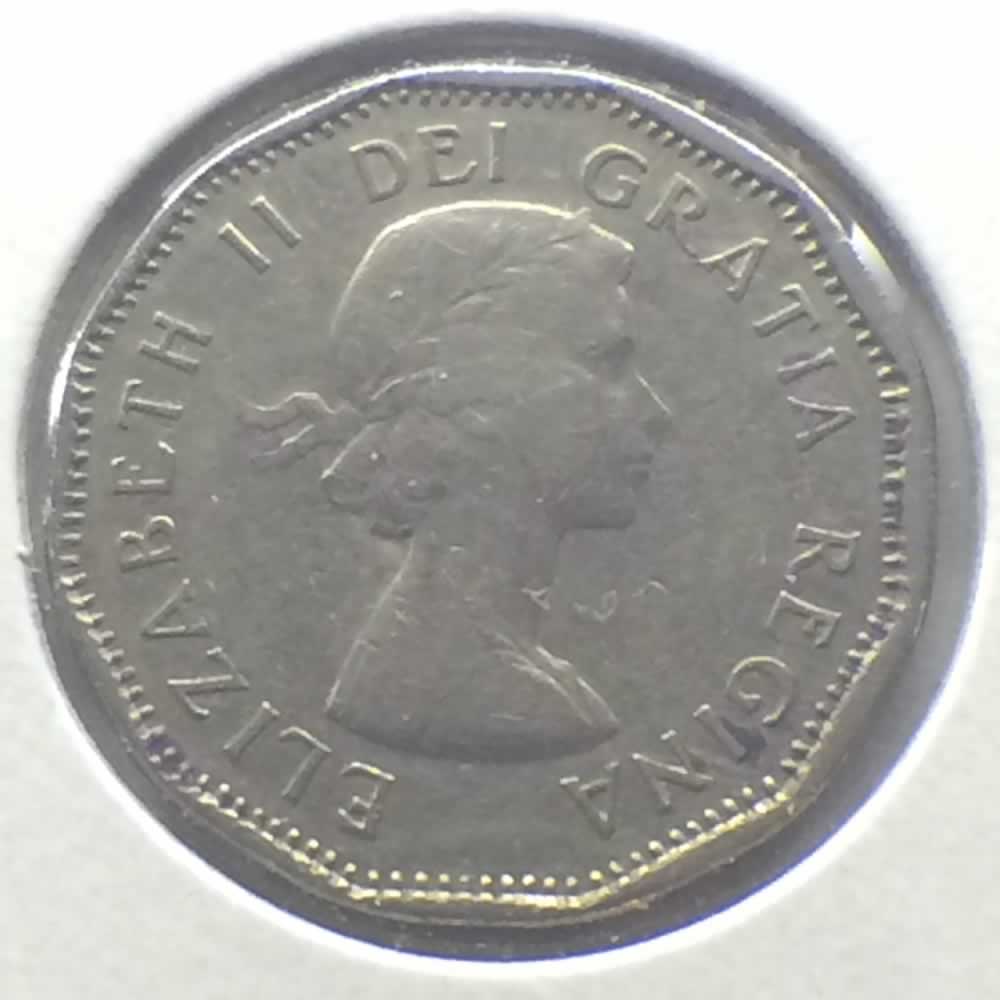 Canada 1960  Canadian 5 Cents ( C5C ) - Obverse