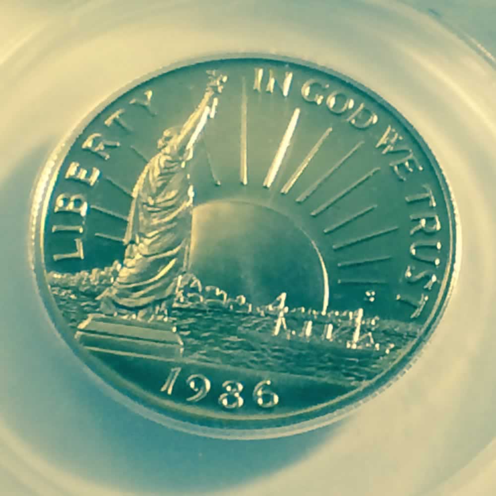 US 1986 S Statue of Liberty Half Dollar ( 50C ) - Obverse