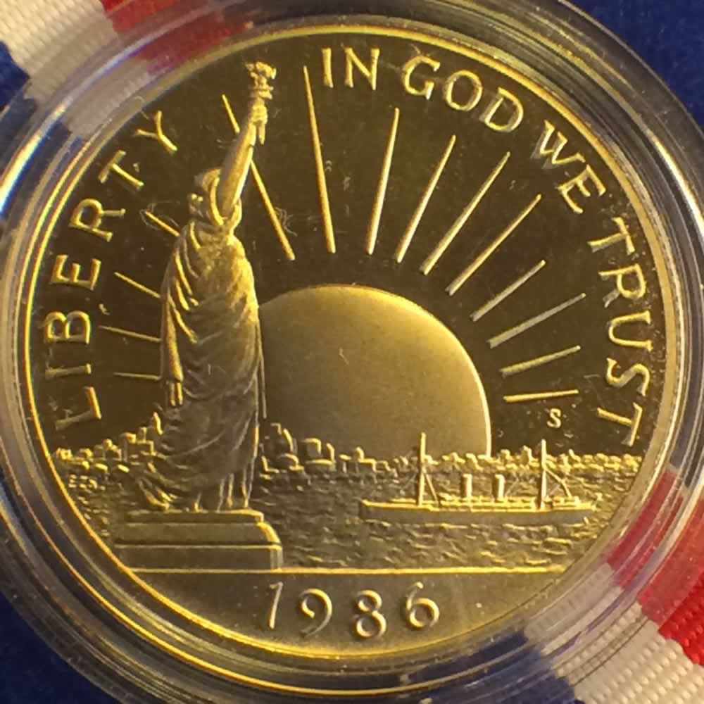 US 1986 S Liberty Half Dollar ( 50C ) - Obverse